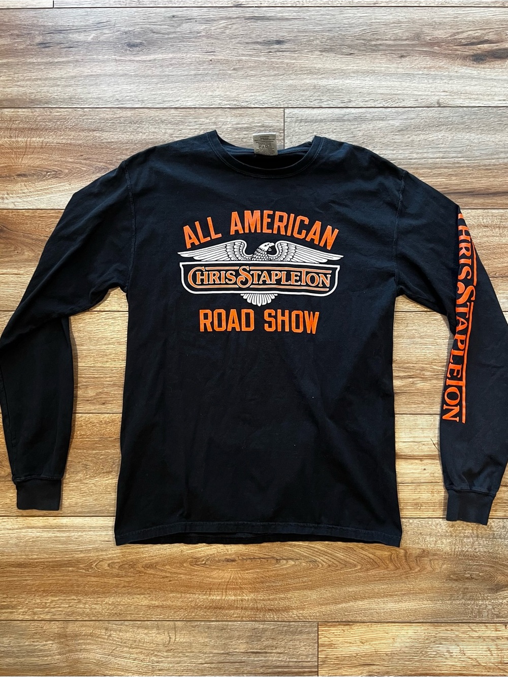 Chris Stapleton Black Long Sleeve Concert Shirt Size Medium American Roadshow